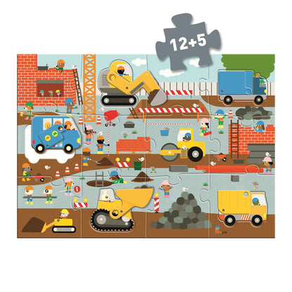 RIESENPUZZLE BAUSTELLE 17 TEILE