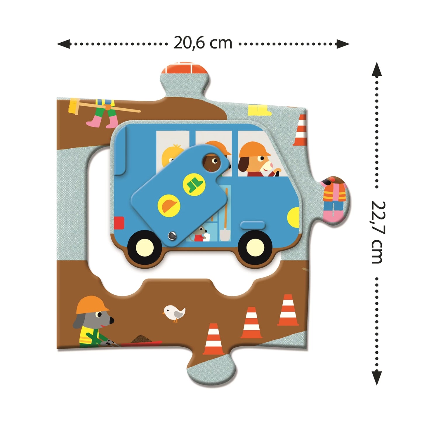 RIESENPUZZLE BAUSTELLE 17 TEILE
