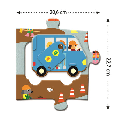 RIESENPUZZLE BAUSTELLE 17 TEILE