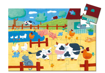 PUZZLE KÜHE AUF DEM BAUERNHOF 24 TEILE