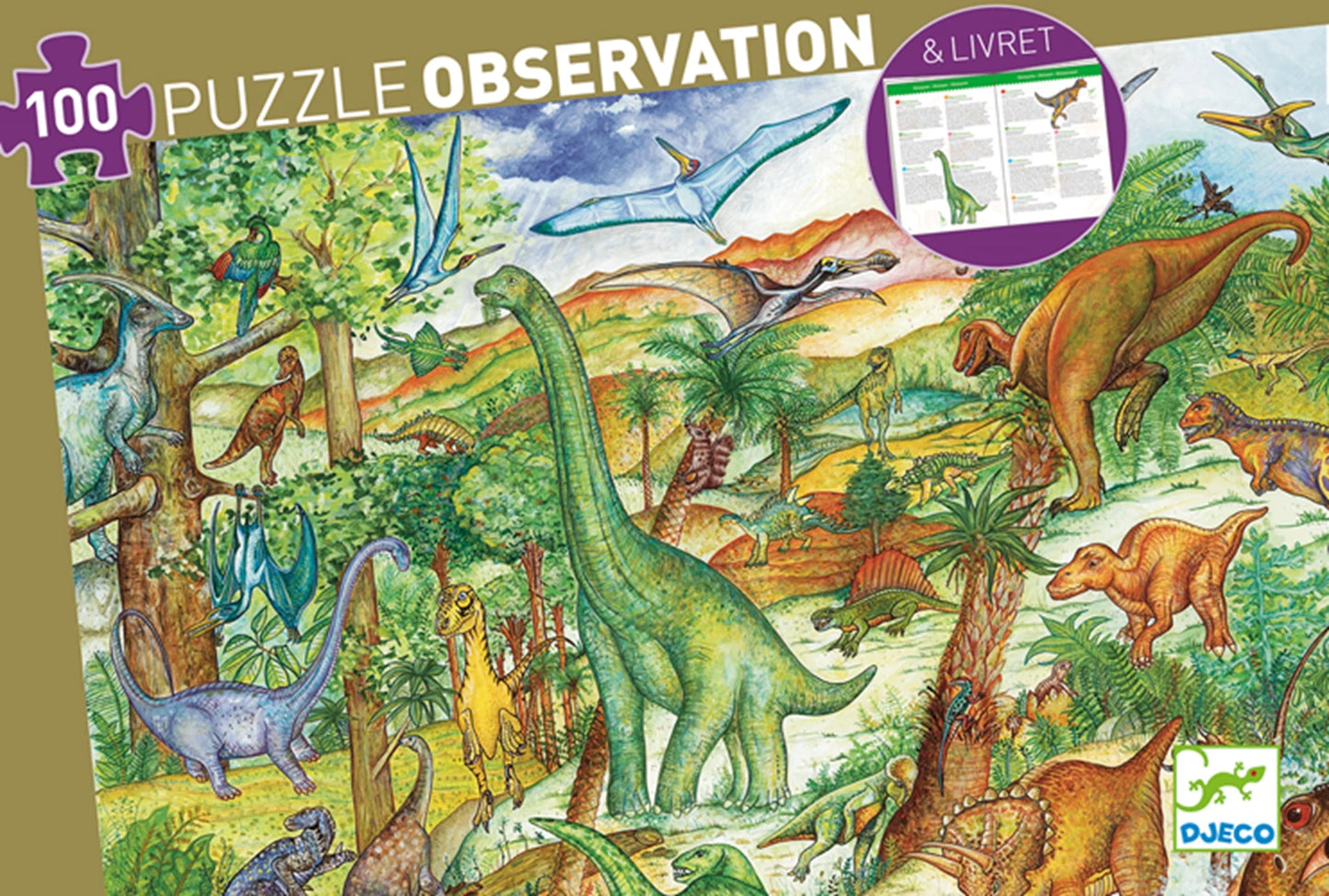 DINOSAURIER-PUZZLE 100 TEILE (INKL. HEFT)