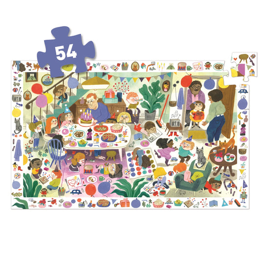 WIMMELBILD-PUZZLE: DIE GEBURTSTAGSPARTY, 54 TEILE