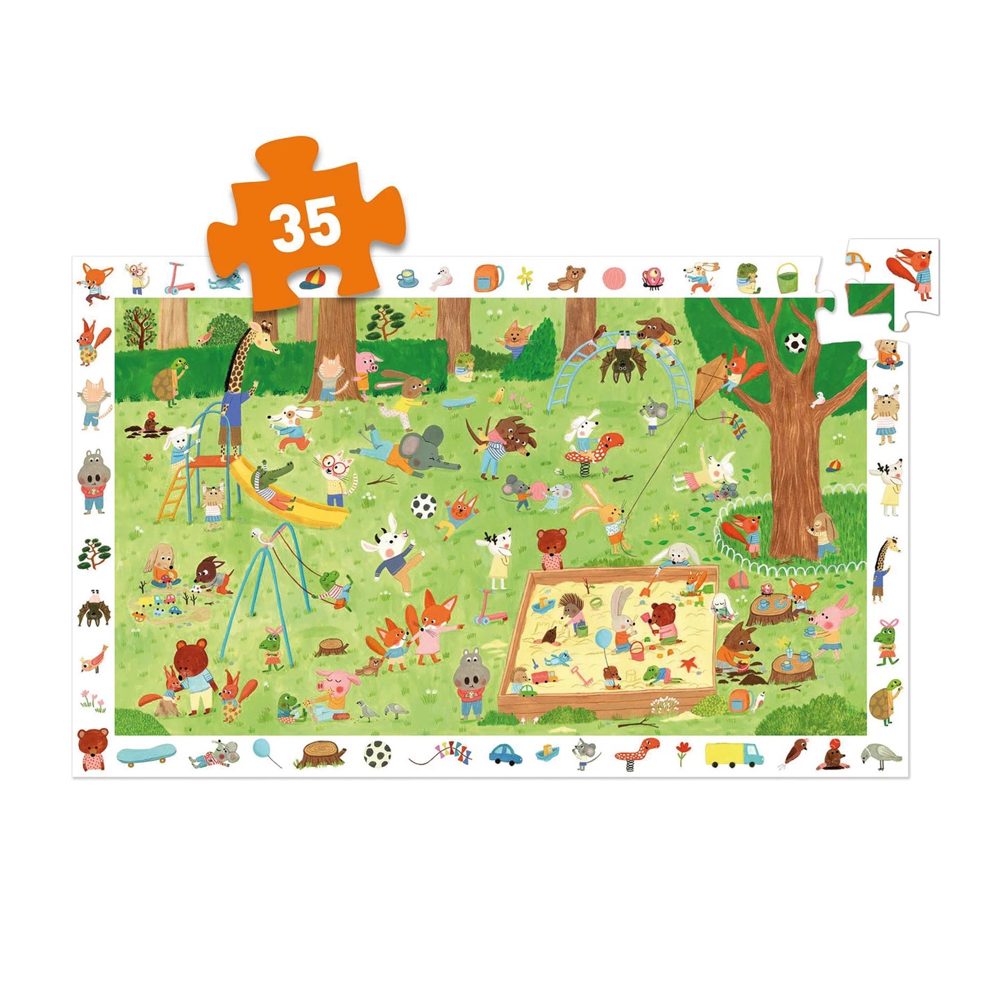 WIMMELBILD-PUZZLE „GARTEN DER KLEINEN FREUNDE“ 35 TEILE