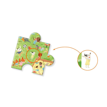 WIMMELBILD-PUZZLE „GARTEN DER KLEINEN FREUNDE“ 35 TEILE
