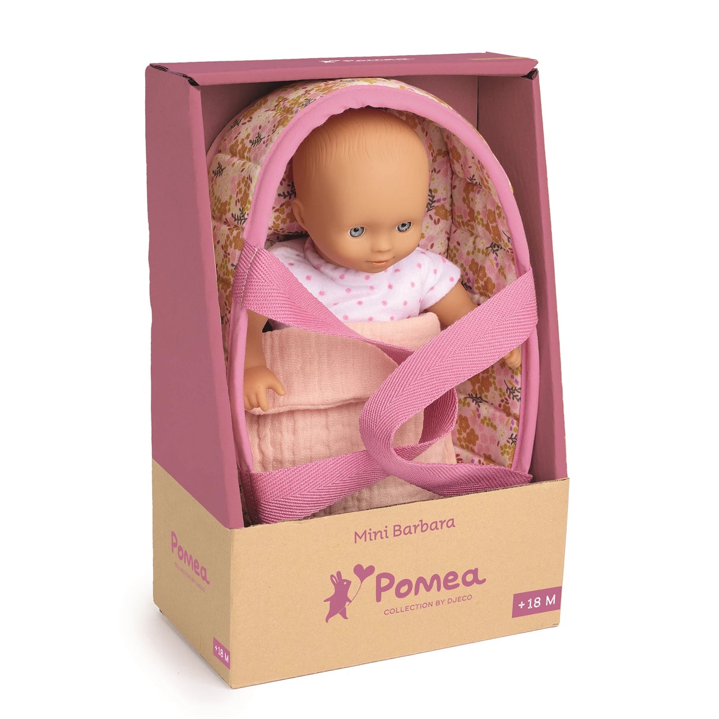 TASCHE MIT MINI-PUPPE BARBARA, 20 CM