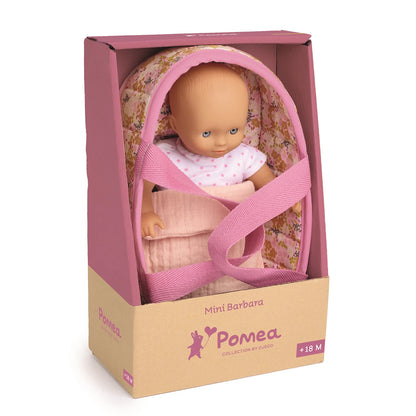 TASCHE MIT MINI-PUPPE BARBARA, 20 CM