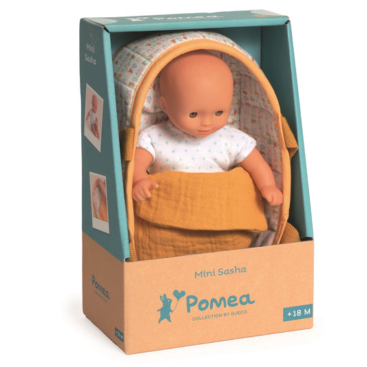 TASCHE MIT MINI SASHA PUPPE 20CM