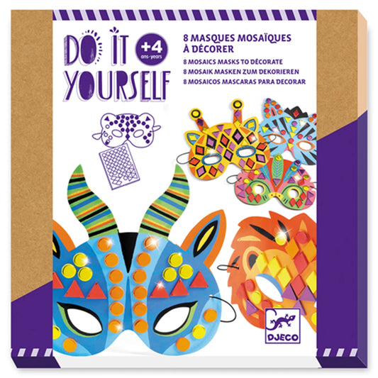 DIY - Dschungeltier-Mosaikmasken
