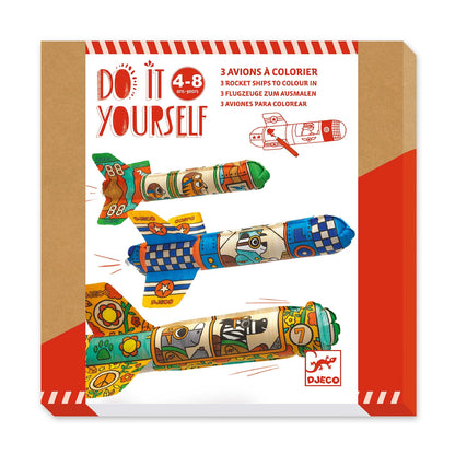 MALVORLAGE EINES DIY-FLUGZEUGS