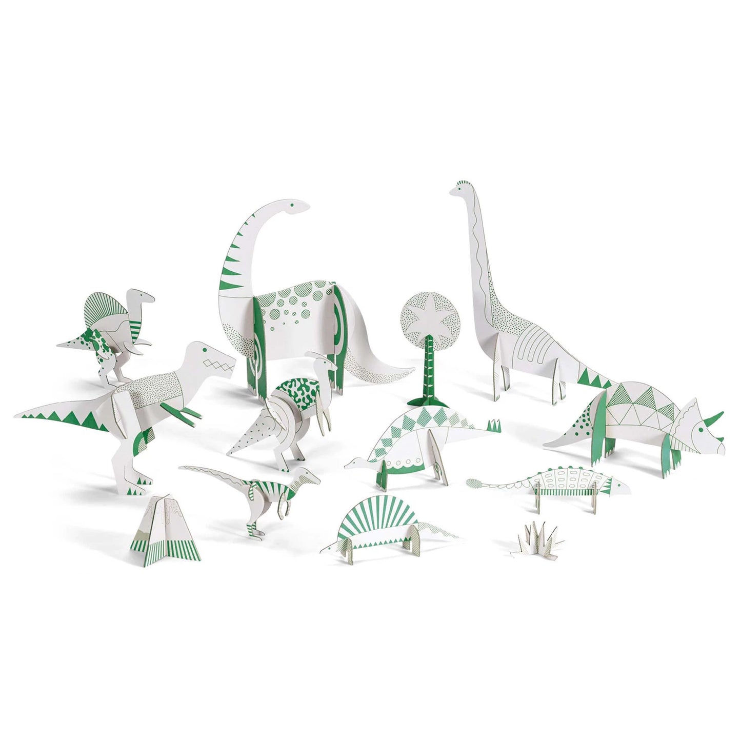 3D-BAU- UND MALSET DINOSAURIER (MITTEL)