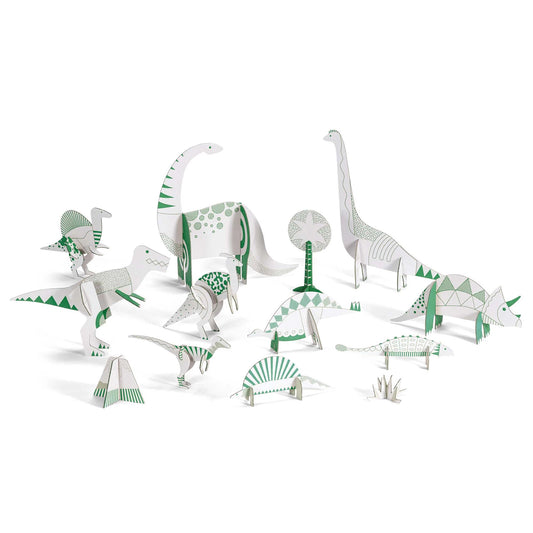 3D-BAU- UND MALSET DINOSAURIER (MITTEL)