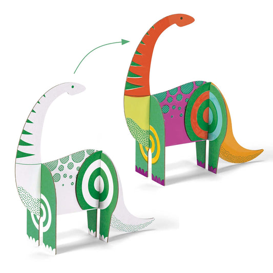 3D-BAU- UND MALSET DINOSAURIER (MITTEL)