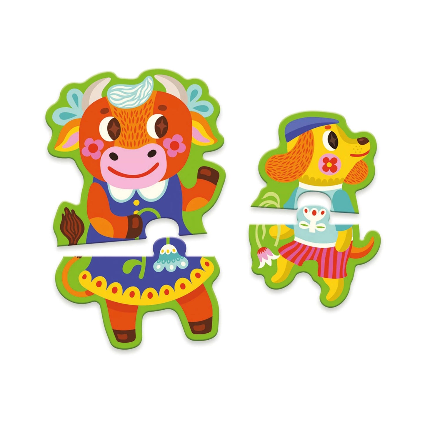 PUZZLE DUO KLEIN UND GROSS AUF DEM BAUERNHOF