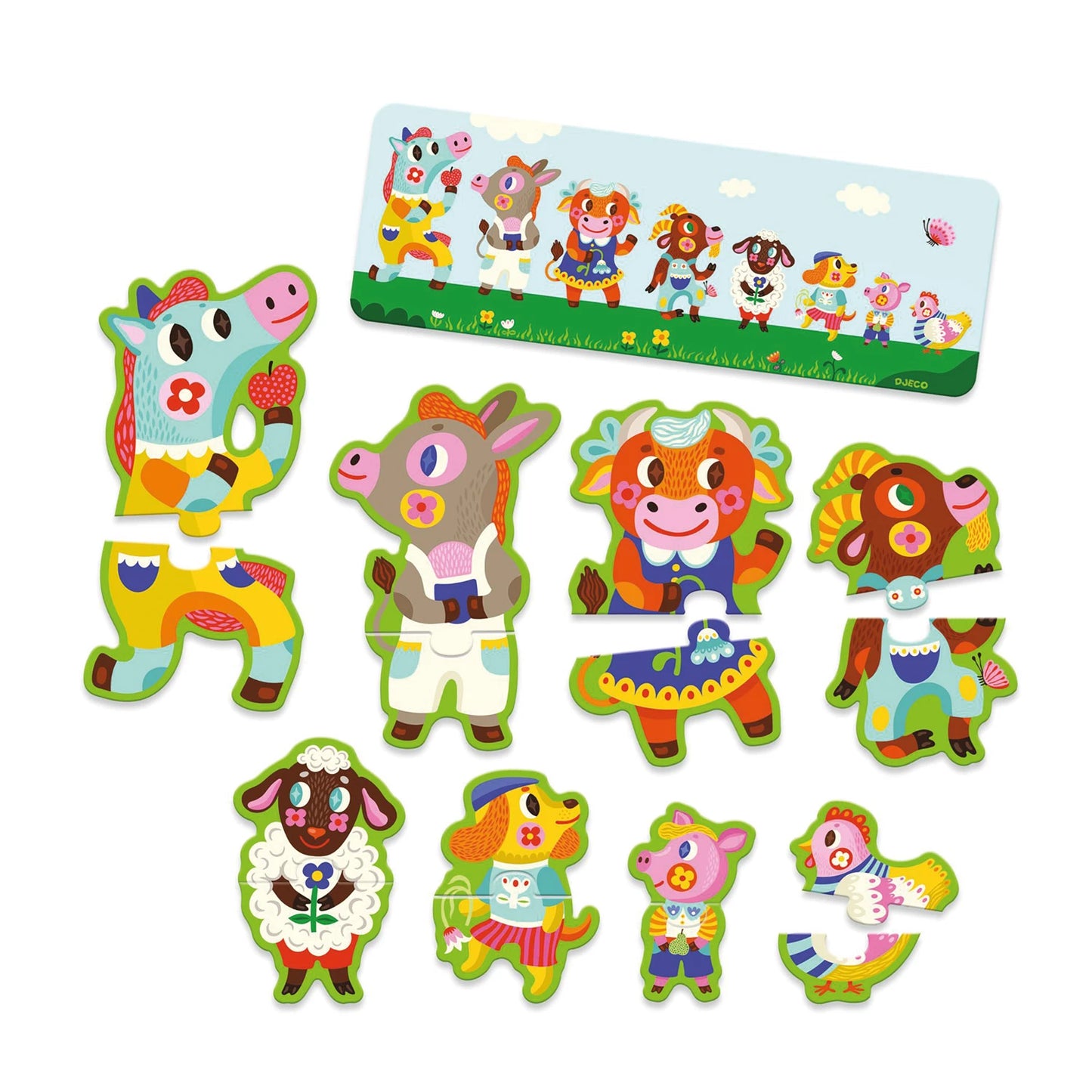 PUZZLE DUO KLEIN UND GROSS AUF DEM BAUERNHOF