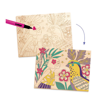 COLORI SUR BOIS - FILLES MIGNONNES