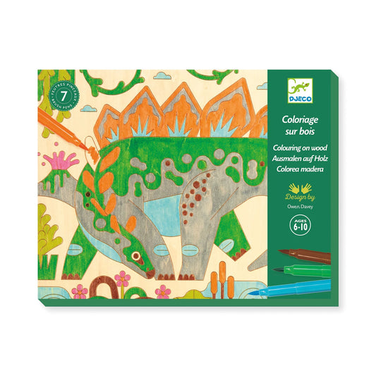 PAGINA DA COLORARE SU LEGNO DINO WORLD