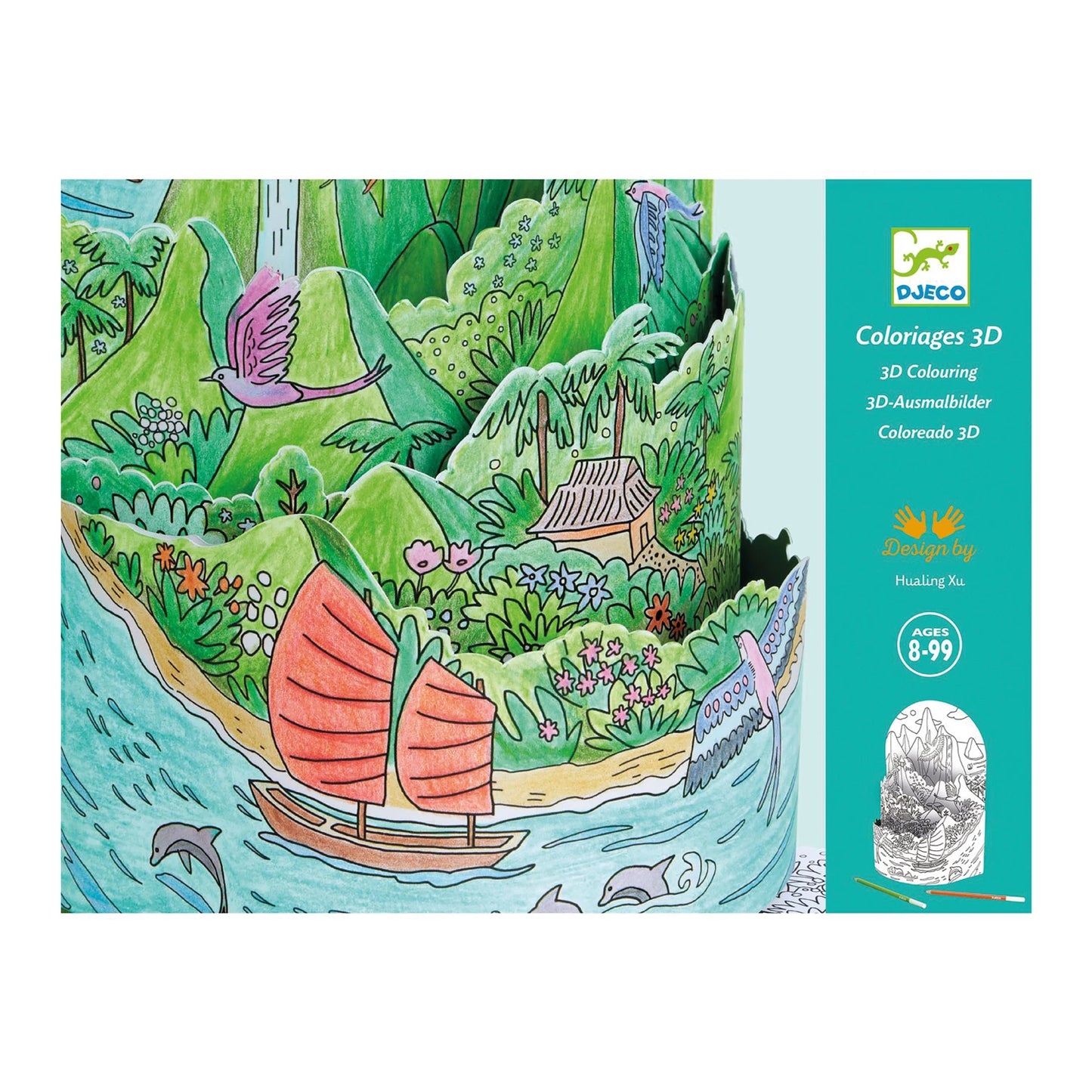3D-DIORAMA-INSEL-MALVORLAGEN