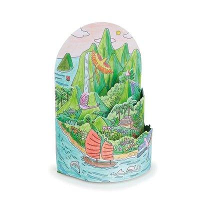 3D-DIORAMA-INSEL-MALVORLAGEN