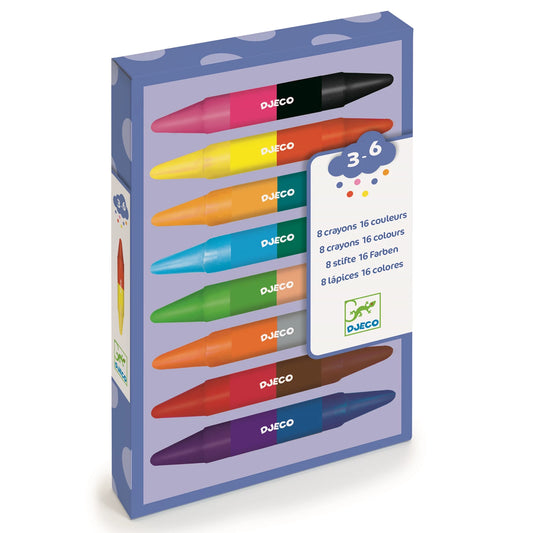 8 PASTELLI A CERA (16 COLORI)