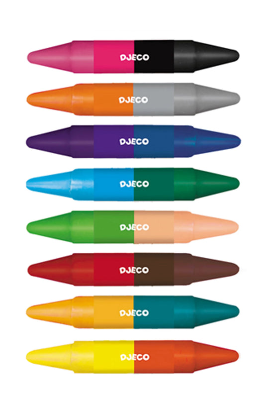 8 PASTELLI A CERA (16 COLORI)