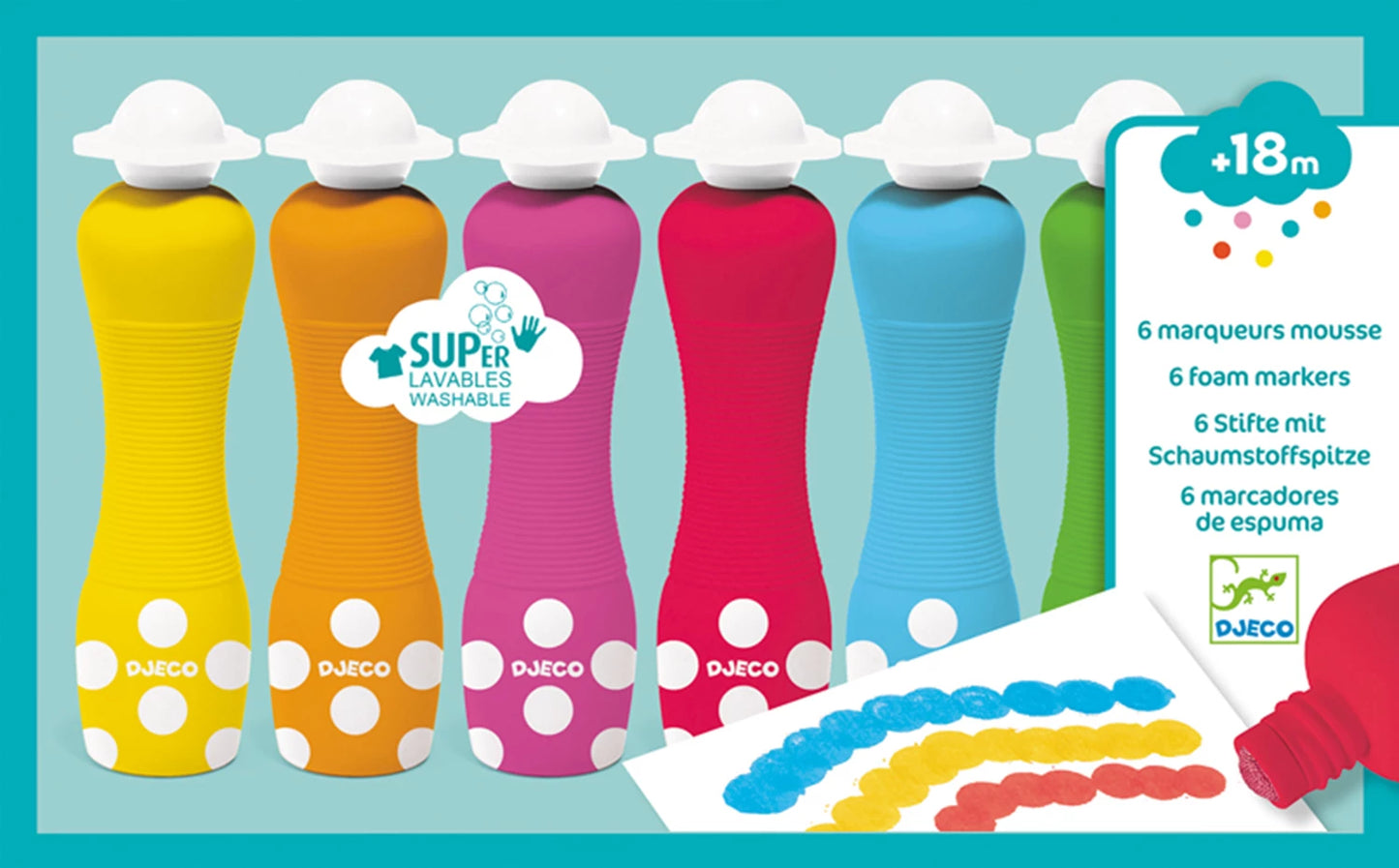 6 STYLOS À POINTE EN MOUSSE