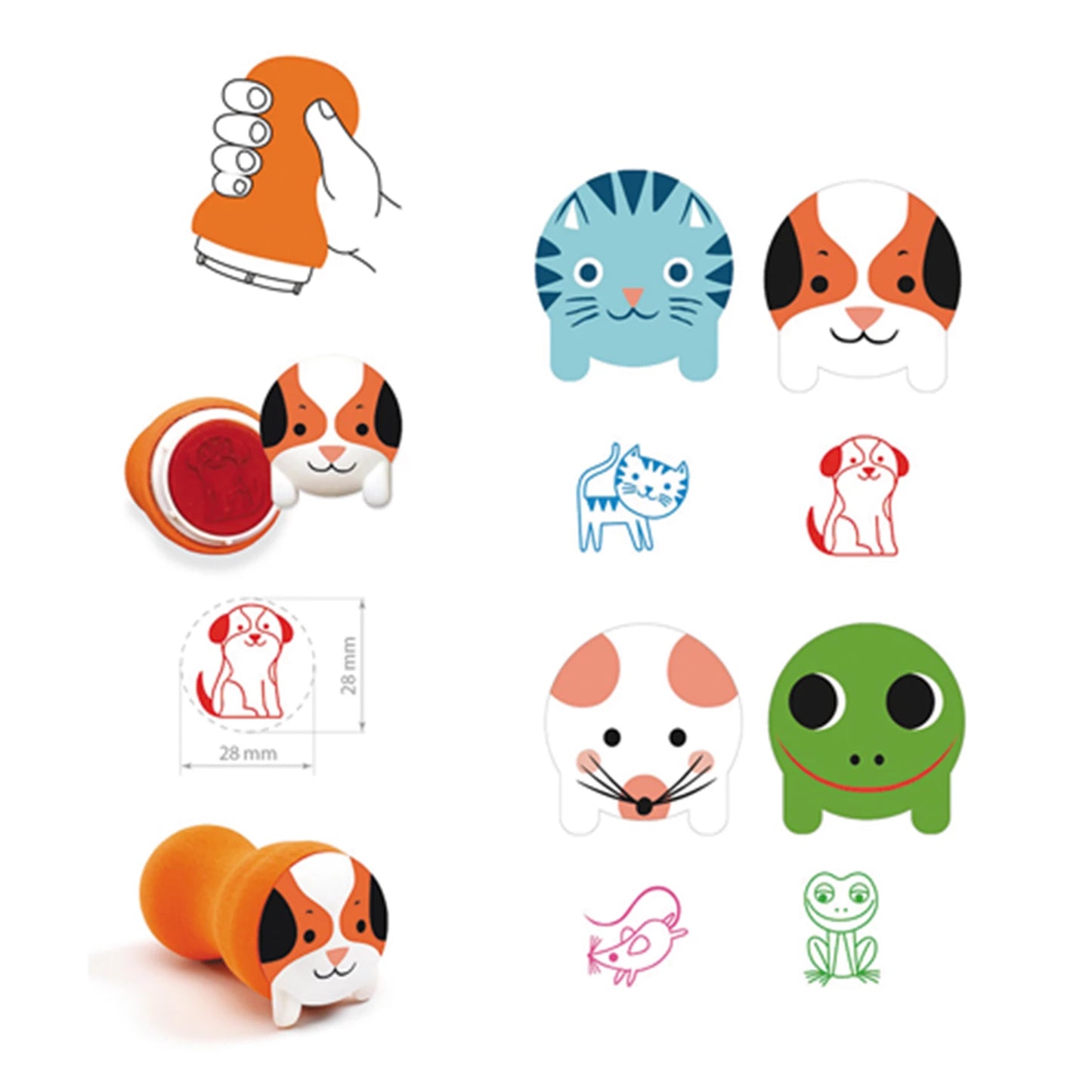 STEMPEL FÜR KINDER MIT GARTENTIEREN
