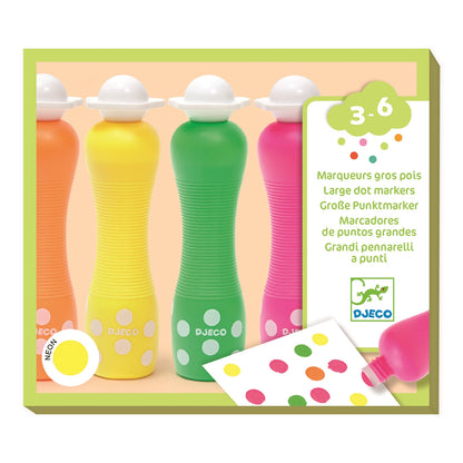 4 GRANDS STYLOS À POINTE EN MOUSSE NÉON