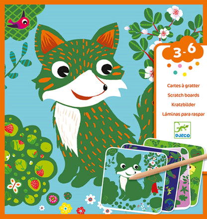 SCRATCH ART BILDER WALDTIERE