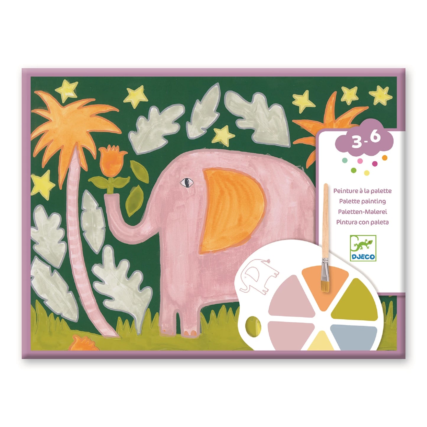PEINTURES SUR PALETTE REPRÉSENTANT DES ANIMAUX SAUVAGES