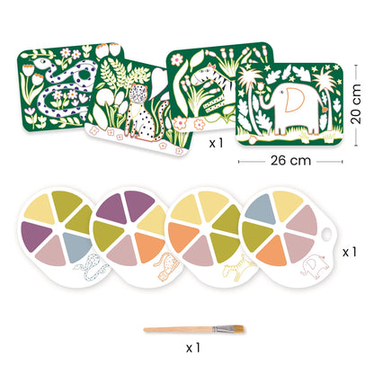 PEINTURES SUR PALETTE REPRÉSENTANT DES ANIMAUX SAUVAGES