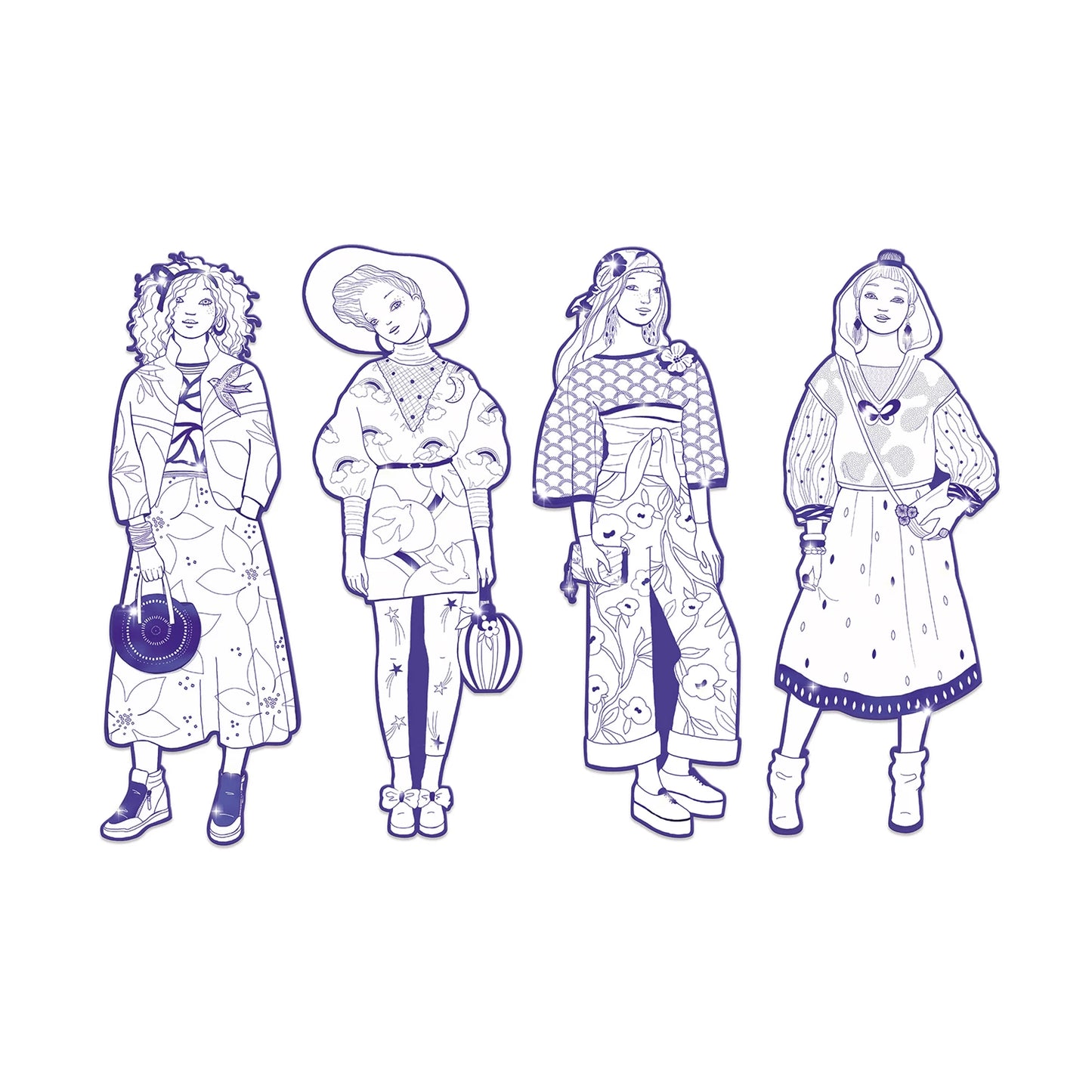FIGURES DE PEINTURE DE MODE ZAHO