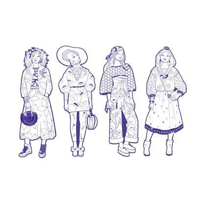 FIGURES DE PEINTURE DE MODE ZAHO