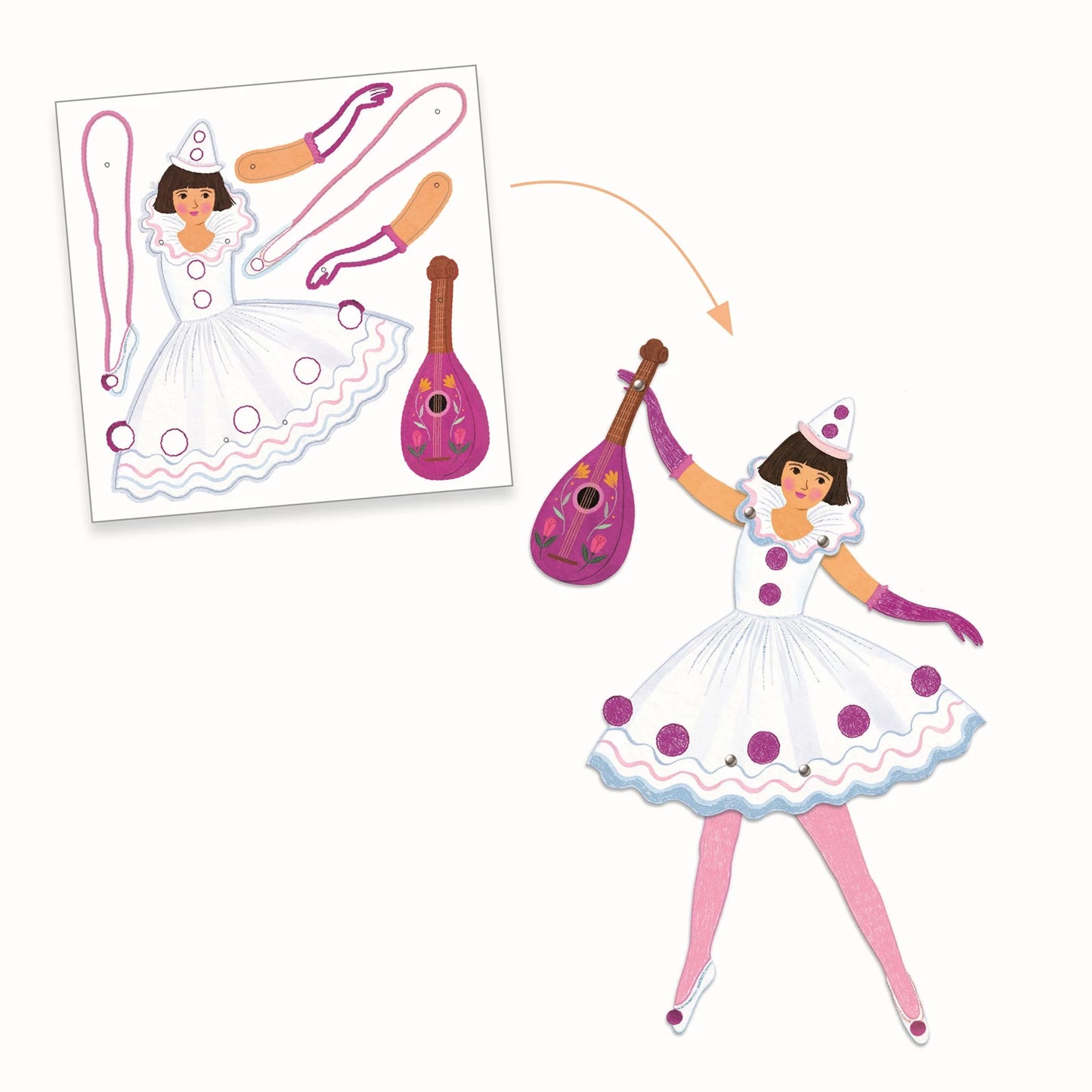 Mal-Ballett-Tutu mit Hampelmann