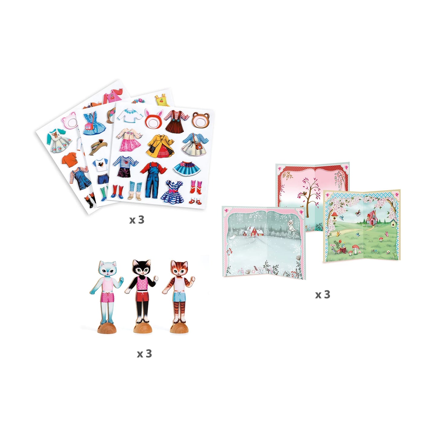 AUFKLEBER-COLLAGE, KLEINER KLEIDERSCHRANK