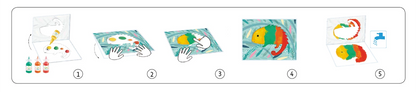 MALEN MIT DEN FINGERN, SPASS MIT FARBPRITZERN