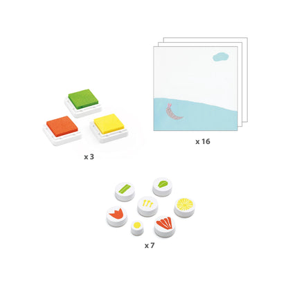 SET DI TIMBRI A FORMA DI FIORE