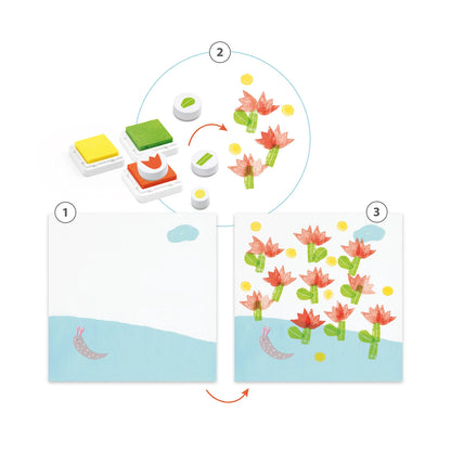 SET DI TIMBRI A FORMA DI FIORE
