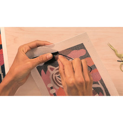 ATELIER 64, STICKEREI AUF LEINWAND