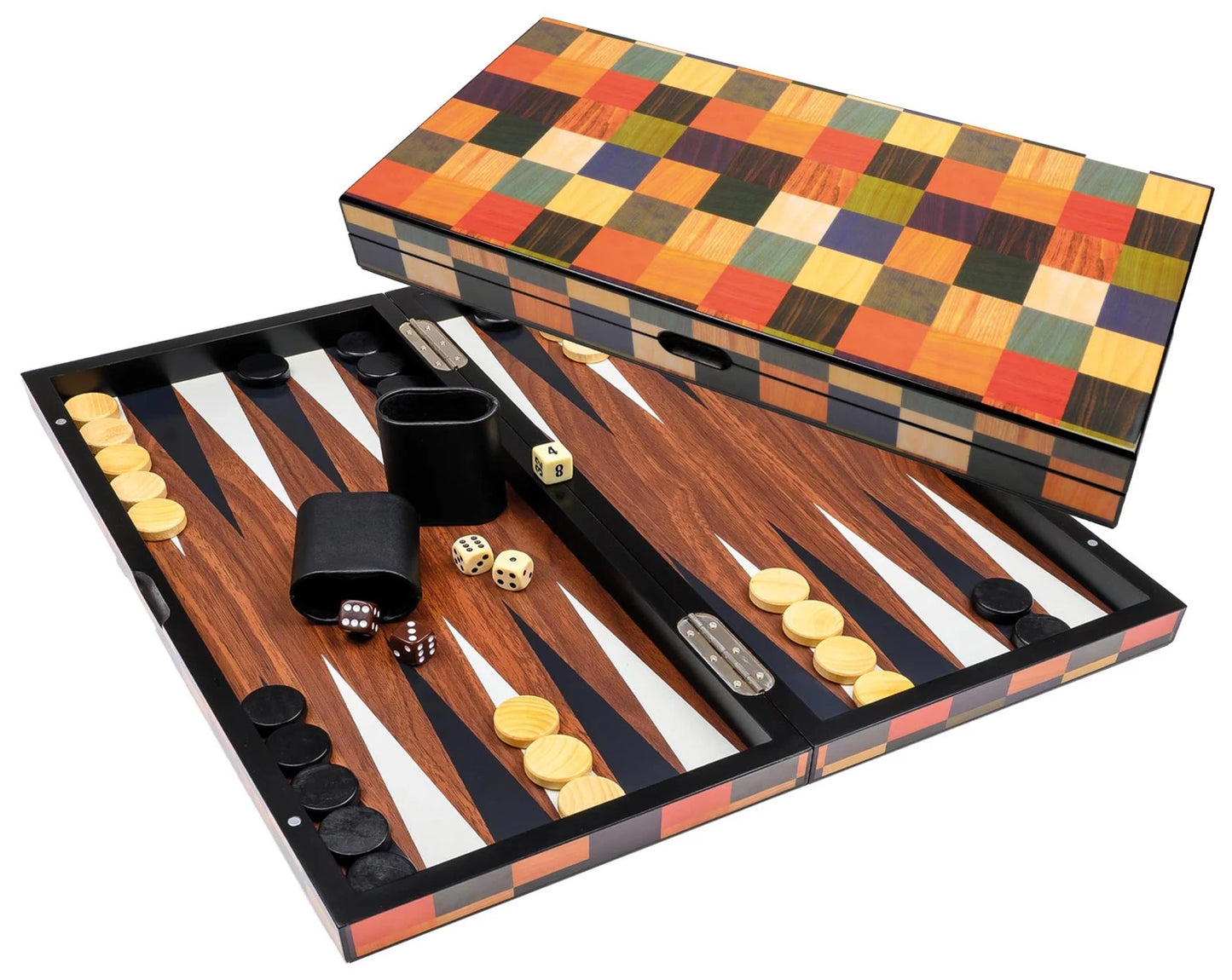BACKGAMMON FOURNI, GRAND, FERMETURE MAGNÉTIQUE