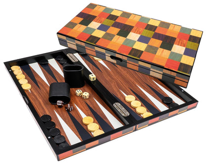BACKGAMMON FOURNI, GRAND, FERMETURE MAGNÉTIQUE