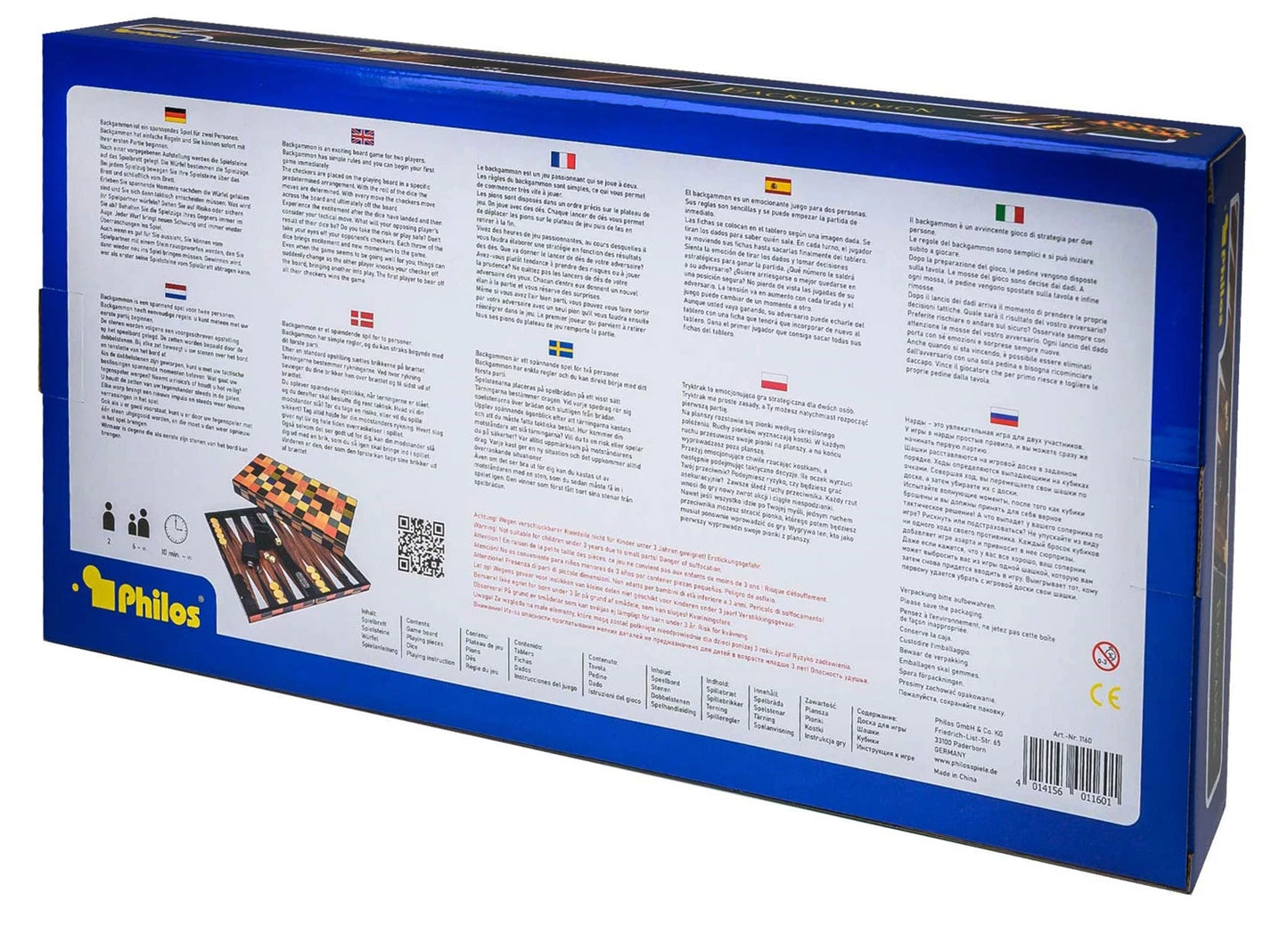 BACKGAMMON FOURNI, GRAND, FERMETURE MAGNÉTIQUE