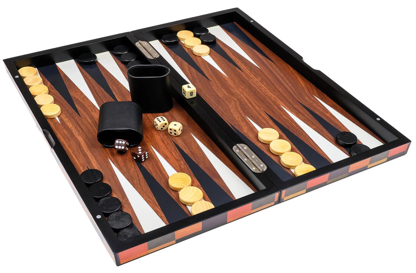 BACKGAMMON FOURNI, GRAND, FERMETURE MAGNÉTIQUE