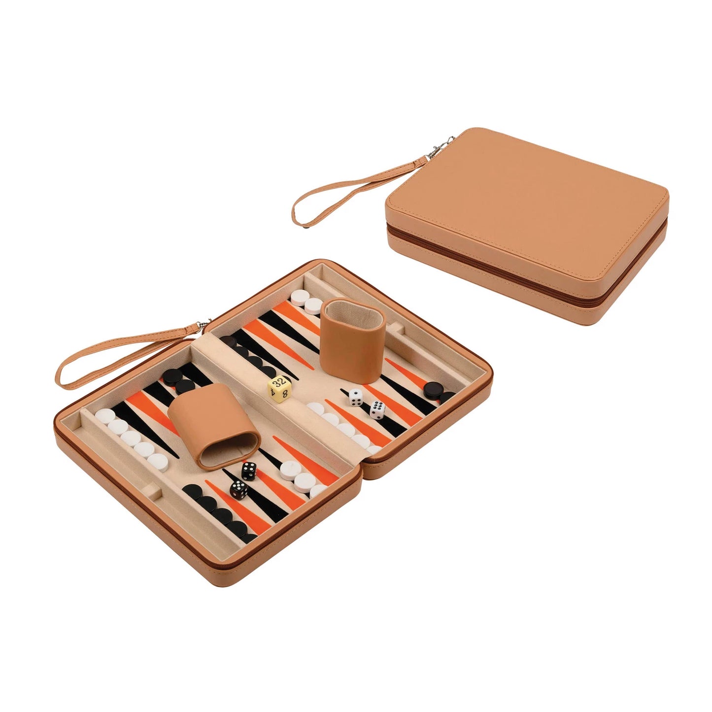 BACKGAMMON LEROS, DE VOYAGE, EN SIMILI CUIR, MAGNÉTIQUE
