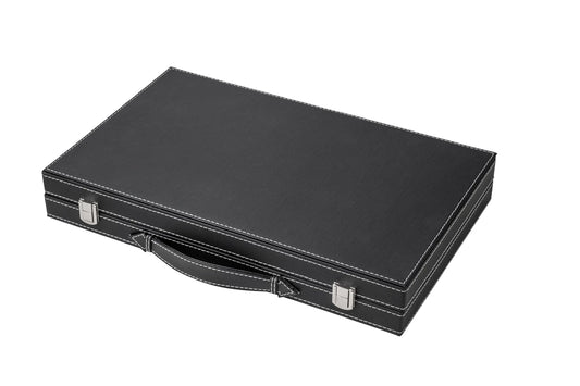 BACKGAMMON, NERO, VERDE, MEDIO, SIMILPELLE