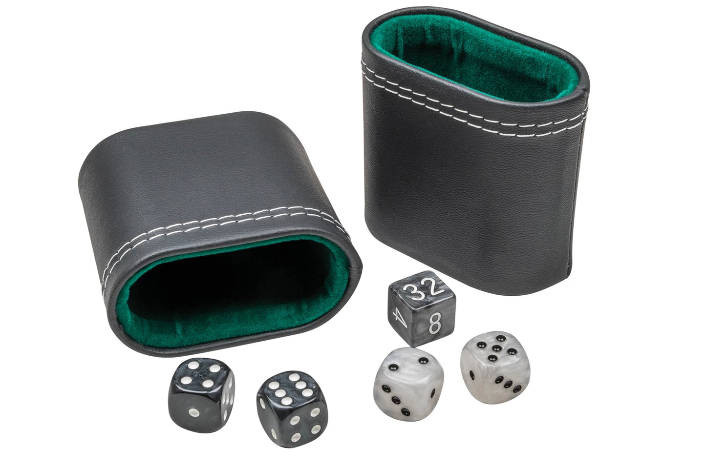 BACKGAMMON, NERO, VERDE, MEDIO, SIMILPELLE