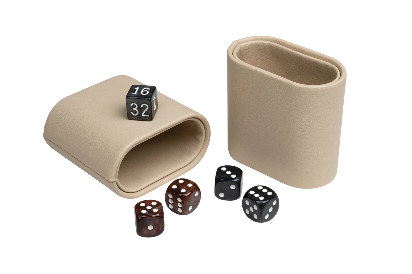 SET DA BACKGAMMON, BEIGE, GRANDE, IN SIMILPELLE