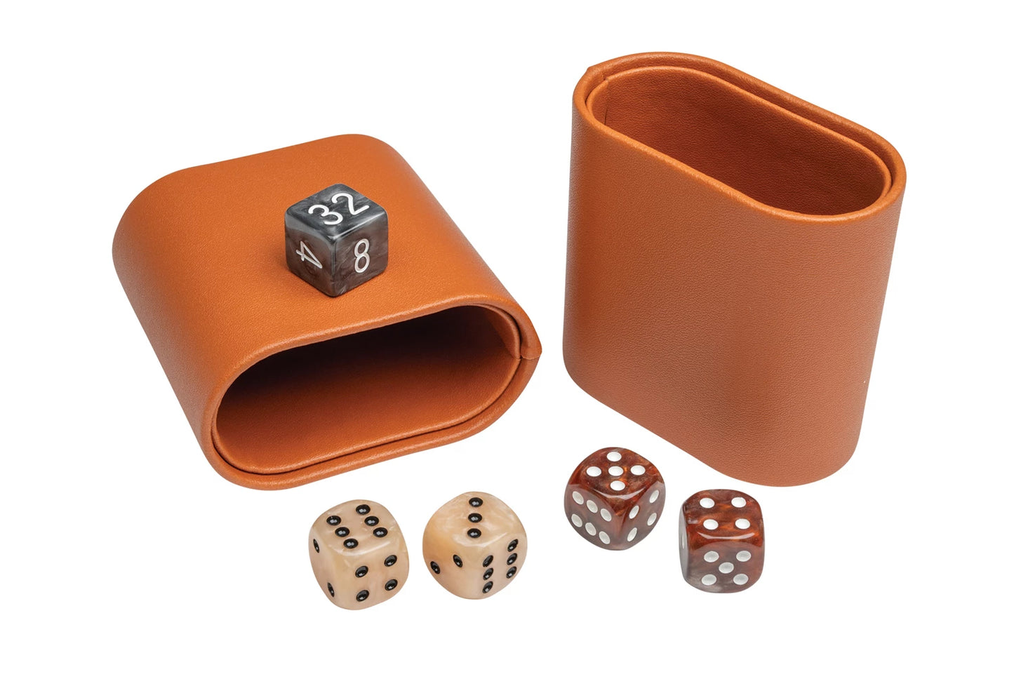 BACKGAMMON MARRONE, GRANDE, IN FINTA PELLE