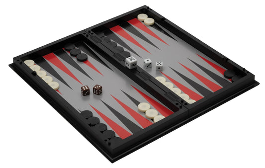 SET SCACCHI-BACKGAMMON-DAMA - QUADRATO DA 37 MM