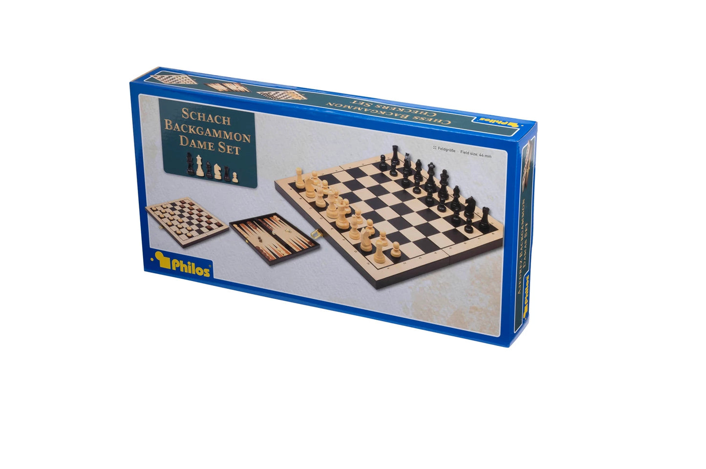 SET SCACCHI-BACKGAMMON-DAMA - QUADRATO DA 44 MM