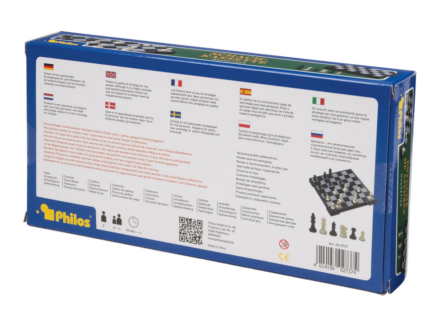 ÉTUI POUR ÉCHECS - CARREAU DE 28 MM - PLASTIQUE